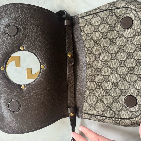 Gucci Blondie shoulder bag with two straps - chain & brown leather - Picture 8 of 8